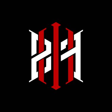 İzole arkaplanda geometrik modern dikdörtgen stil tasarımlı ilk monogram, minimalist geometrik şekil logosu.