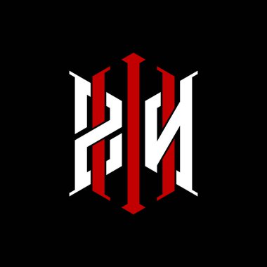 İzole arkaplanda geometrik modern dikdörtgen stil tasarımlı ilk monogram, minimalist geometrik şekil logosu.
