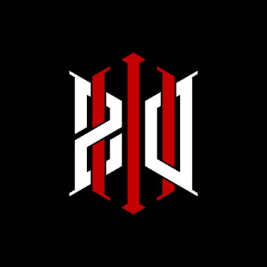 İzole arkaplanda geometrik modern dikdörtgen stil tasarımlı ilk monogram, minimalist geometrik şekil logosu.