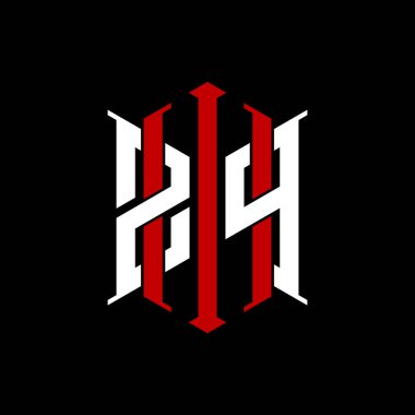 İzole arkaplanda geometrik modern dikdörtgen stil tasarımlı ilk monogram, minimalist geometrik şekil logosu.