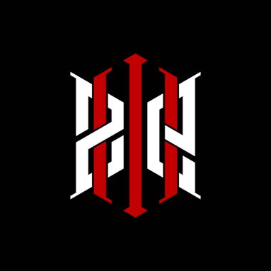 İzole arkaplanda geometrik modern dikdörtgen stil tasarımlı ilk monogram, minimalist geometrik şekil logosu.