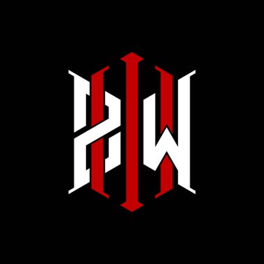 İzole arkaplanda geometrik modern dikdörtgen stil tasarımlı ilk monogram, minimalist geometrik şekil logosu.