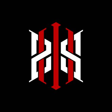 İzole arkaplanda geometrik modern dikdörtgen stil tasarımlı ilk monogram, minimalist geometrik şekil logosu.