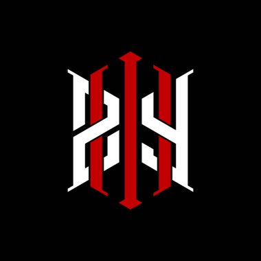 İzole arkaplanda geometrik modern dikdörtgen stil tasarımlı ilk monogram, minimalist geometrik şekil logosu.