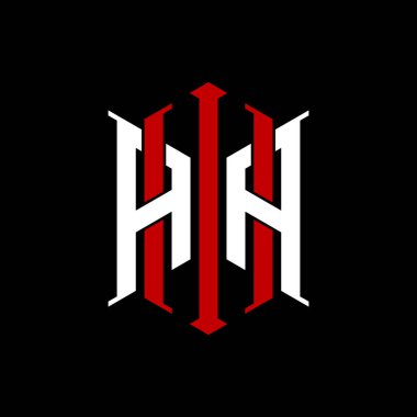 İzole arkaplanda geometrik modern dikdörtgen stil tasarımlı ilk monogram, minimalist geometrik şekil logosu.