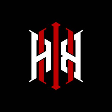 İzole arkaplanda geometrik modern dikdörtgen stil tasarımlı ilk monogram, minimalist geometrik şekil logosu.