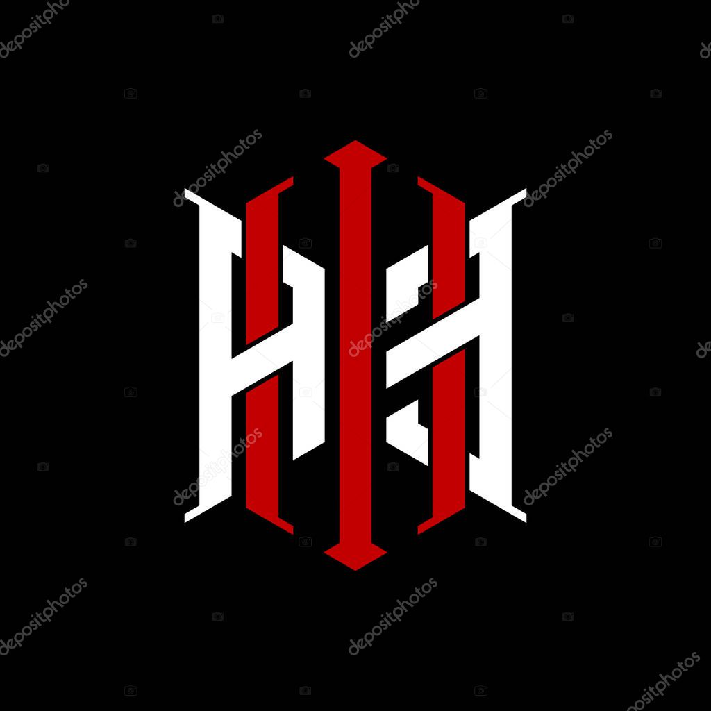 Logo initial monogram with geometric modern rectangle Elegant style design in isolated background, minimalist geometric shape style logo.