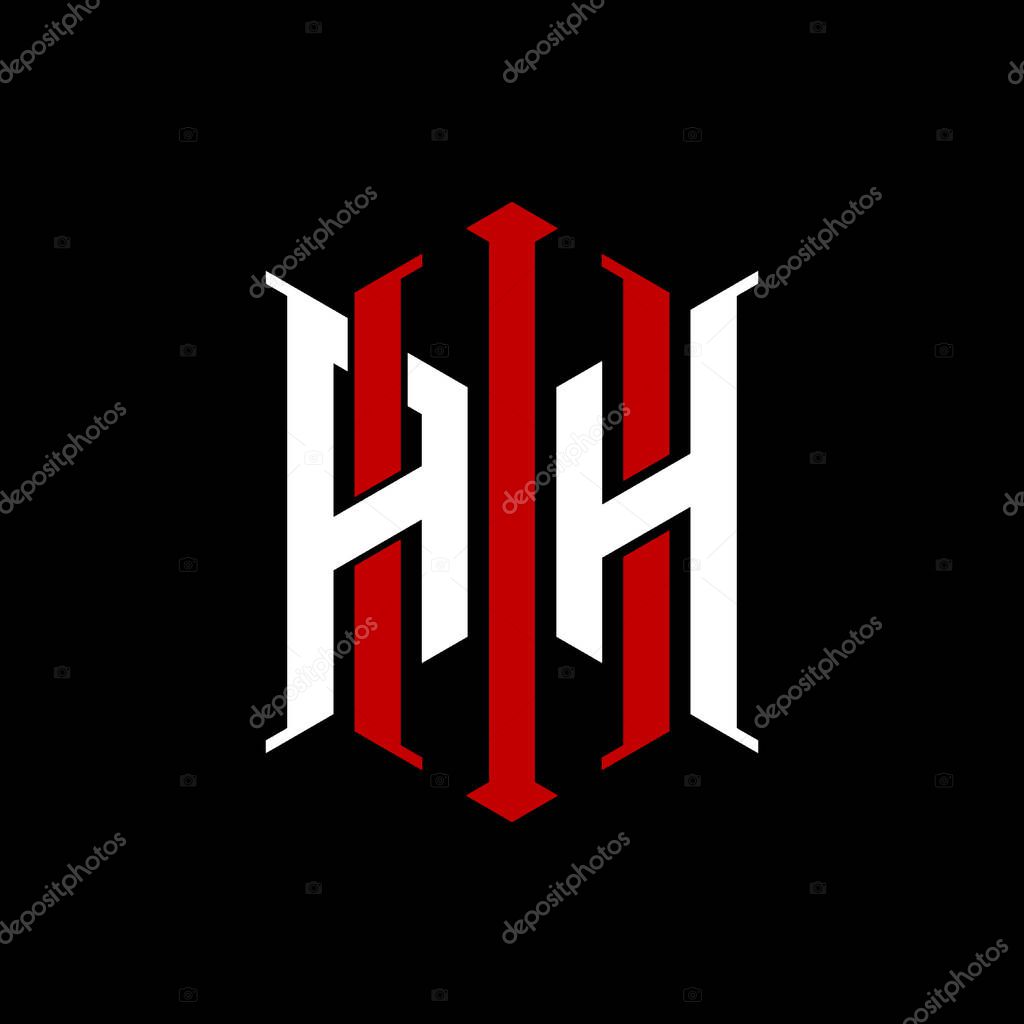 Logo initial monogram with geometric modern rectangle Elegant style design in isolated background, minimalist geometric shape style logo.