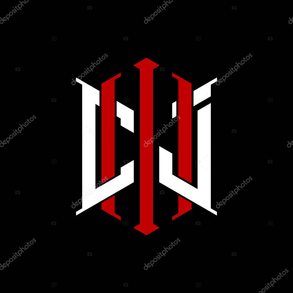 Logo initial monogram with geometric modern rectangle Elegant style design in isolated background, minimalist geometric shape style logo.