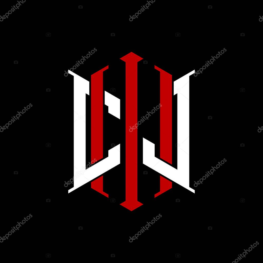 Logo initial monogram with geometric modern rectangle Elegant style design in isolated background, minimalist geometric shape style logo.