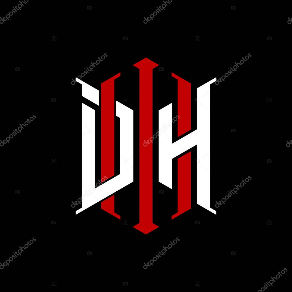 Logo initial monogram with geometric modern rectangle Elegant style design in isolated background, minimalist geometric shape style logo.