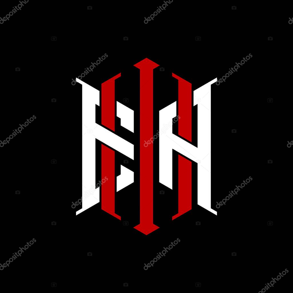 Logo initial monogram with geometric modern rectangle Elegant style design in isolated background, minimalist geometric shape style logo.