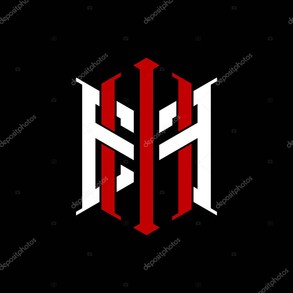 Logo initial monogram with geometric modern rectangle Elegant style design in isolated background, minimalist geometric shape style logo.