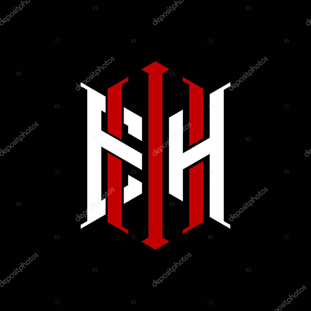 Logo initial monogram with geometric modern rectangle Elegant style design in isolated background, minimalist geometric shape style logo.