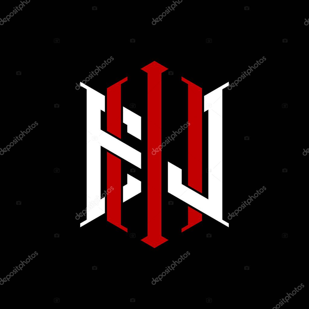 Logo initial monogram with geometric modern rectangle Elegant style design in isolated background, minimalist geometric shape style logo.