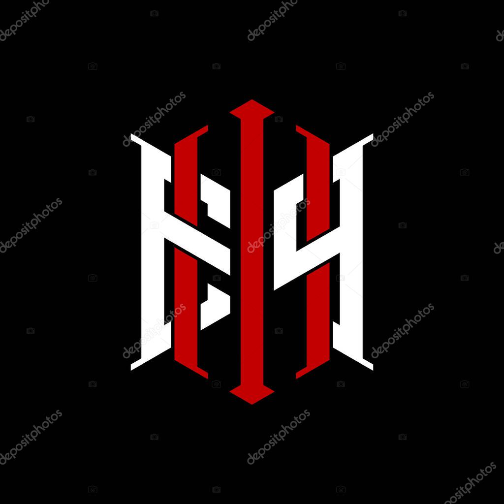Logo initial monogram with geometric modern rectangle Elegant style design in isolated background, minimalist geometric shape style logo.