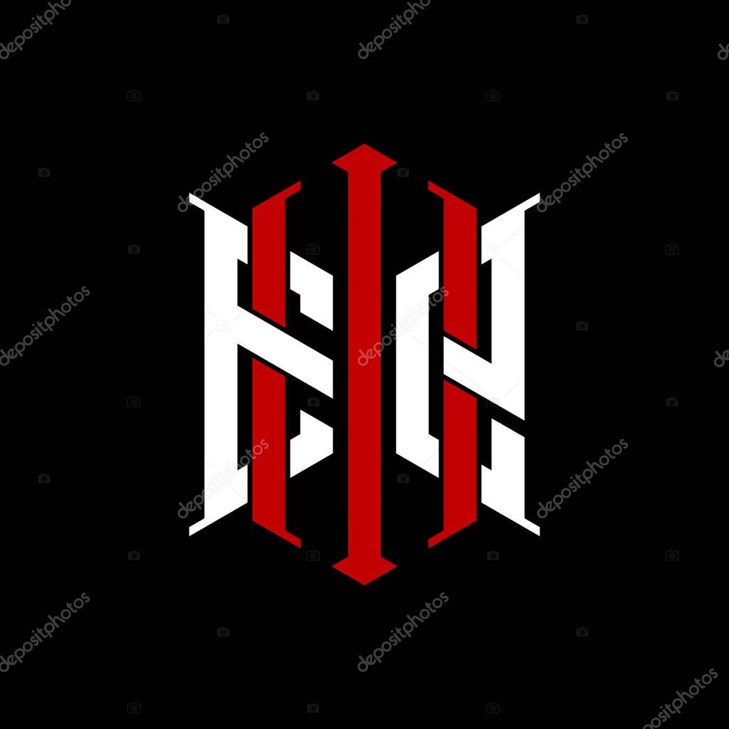 Logo initial monogram with geometric modern rectangle Elegant style design in isolated background, minimalist geometric shape style logo.