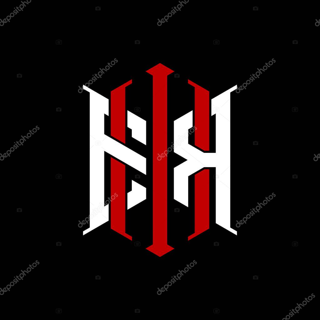 Logo initial monogram with geometric modern rectangle Elegant style design in isolated background, minimalist geometric shape style logo.
