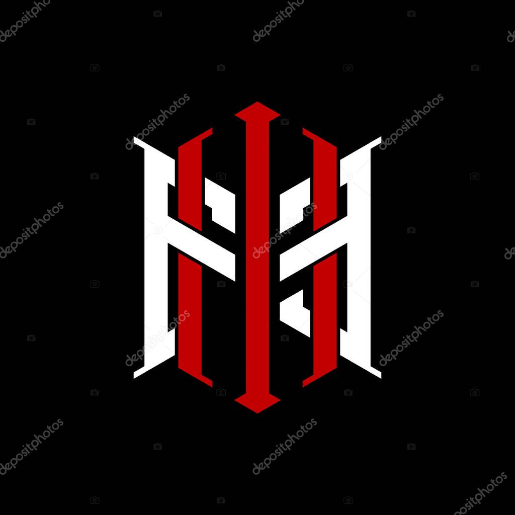 Logo initial monogram with geometric modern rectangle Elegant style design in isolated background, minimalist geometric shape style logo.