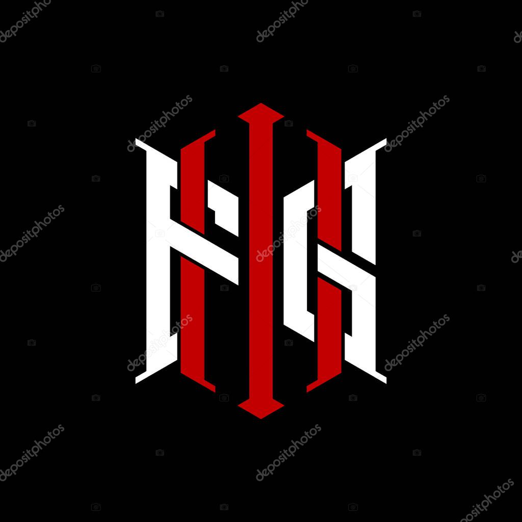 Logo initial monogram with geometric modern rectangle Elegant style design in isolated background, minimalist geometric shape style logo.