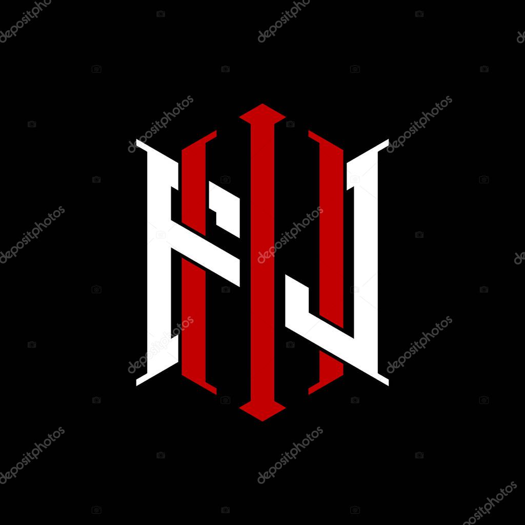 Logo initial monogram with geometric modern rectangle Elegant style design in isolated background, minimalist geometric shape style logo.