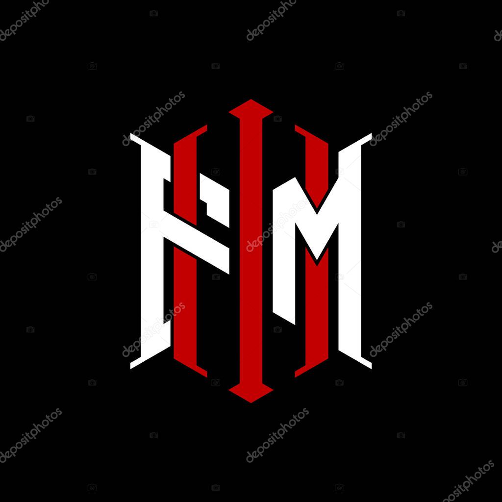 Logo initial monogram with geometric modern rectangle Elegant style design in isolated background, minimalist geometric shape style logo.