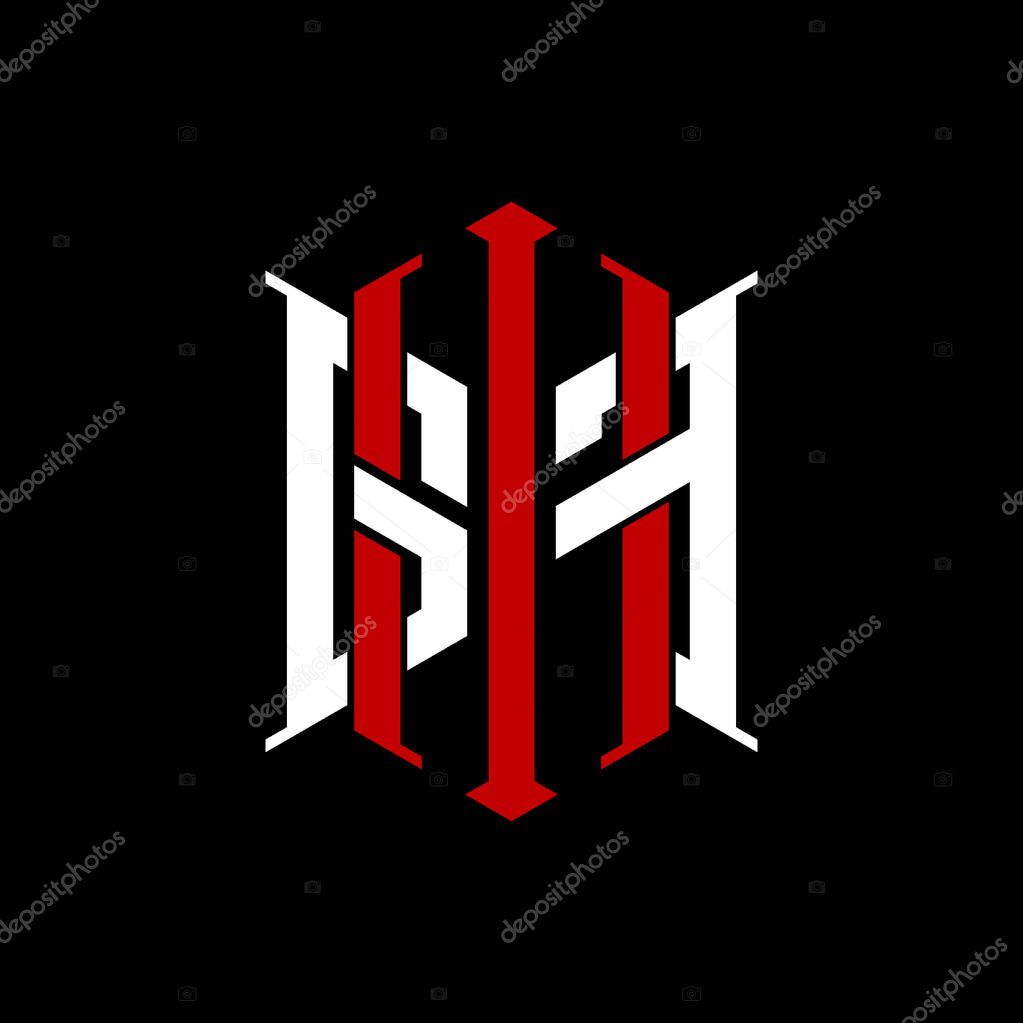 Logo initial monogram with geometric modern rectangle Elegant style design in isolated background, minimalist geometric shape style logo.