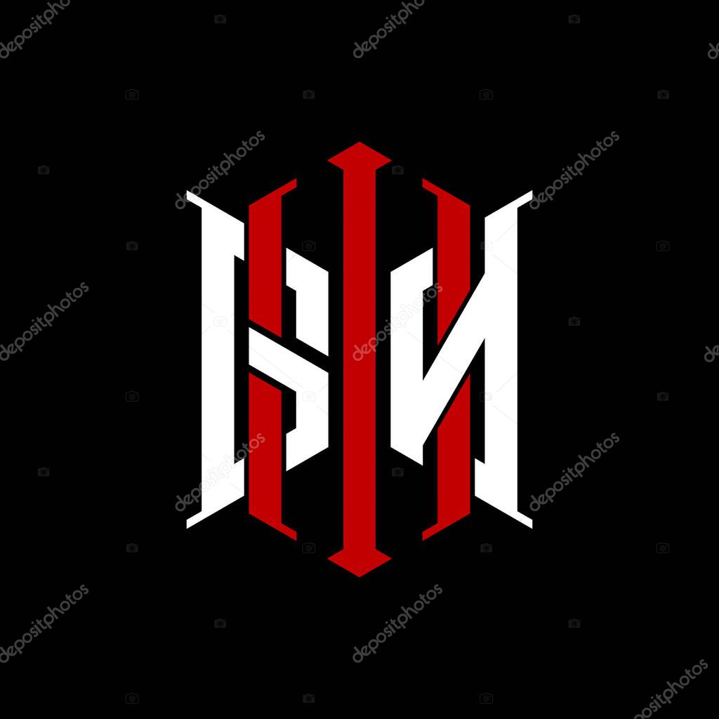 Logo initial monogram with geometric modern rectangle Elegant style design in isolated background, minimalist geometric shape style logo.
