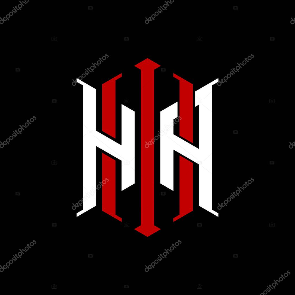 Logo initial monogram with geometric modern rectangle Elegant style design in isolated background, minimalist geometric shape style logo.