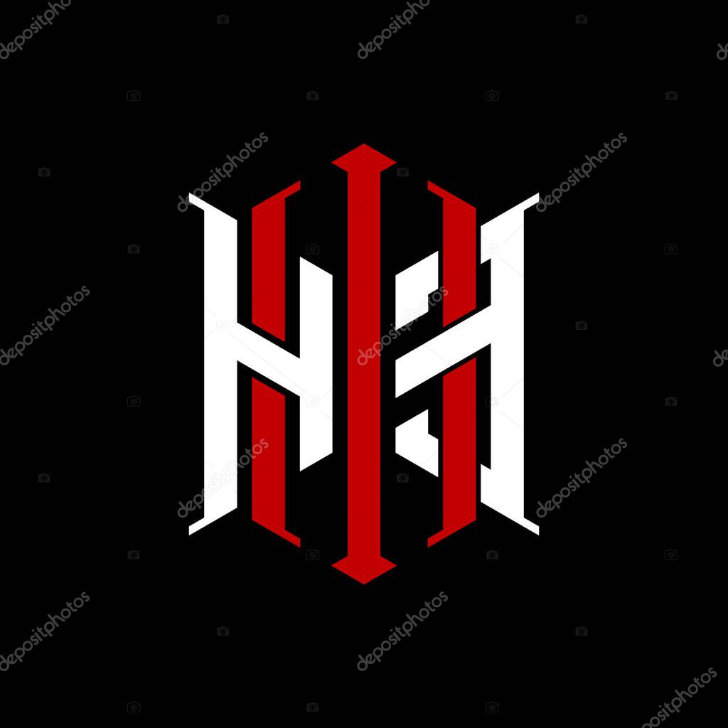 Logo initial monogram with geometric modern rectangle Elegant style design in isolated background, minimalist geometric shape style logo.