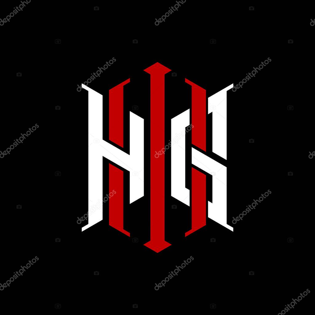 Logo initial monogram with geometric modern rectangle Elegant style design in isolated background, minimalist geometric shape style logo.