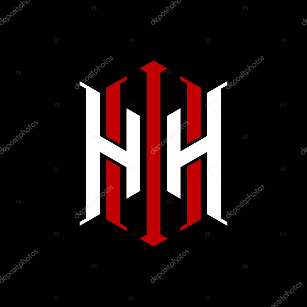 Logo initial monogram with geometric modern rectangle Elegant style design in isolated background, minimalist geometric shape style logo.