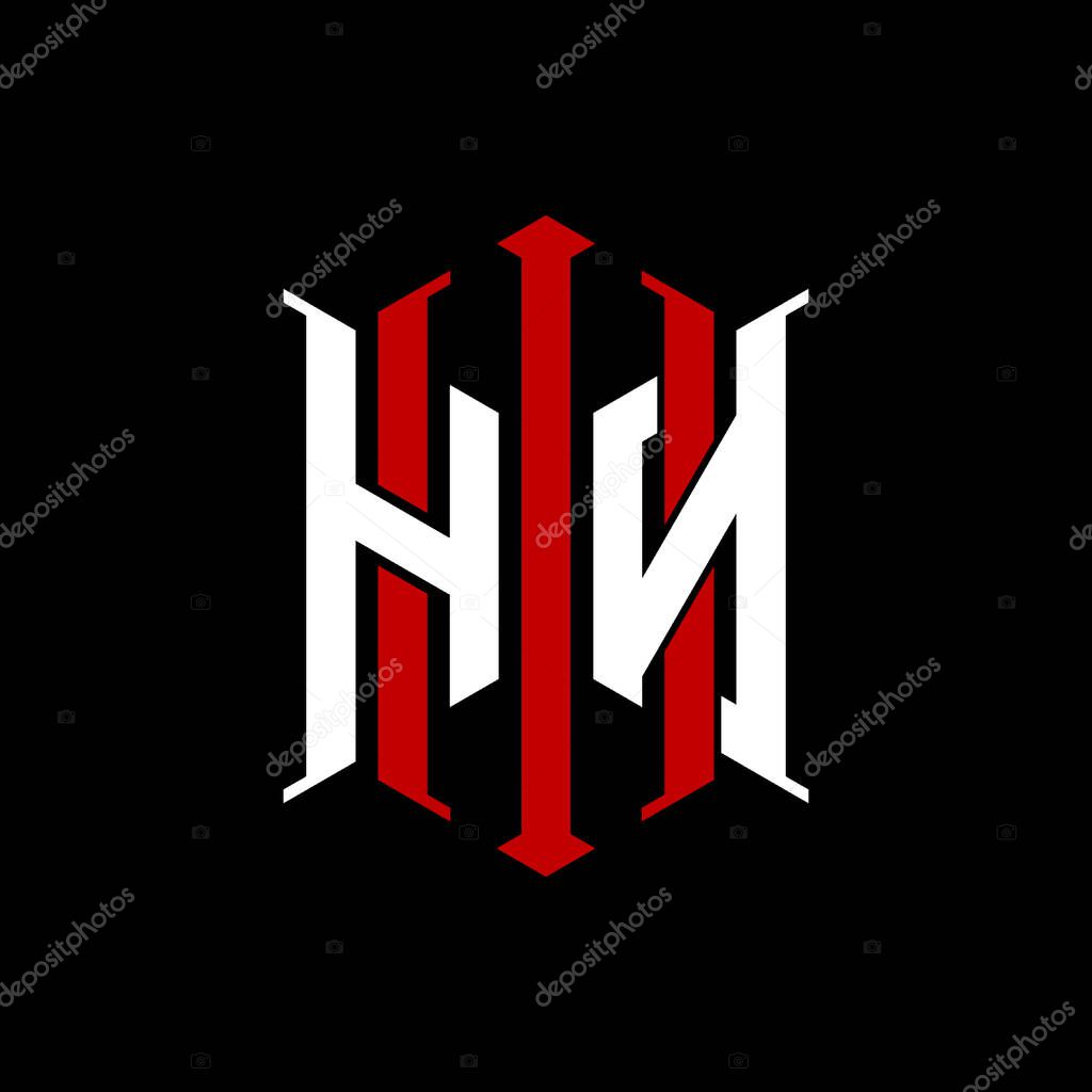 Logo initial monogram with geometric modern rectangle Elegant style design in isolated background, minimalist geometric shape style logo.
