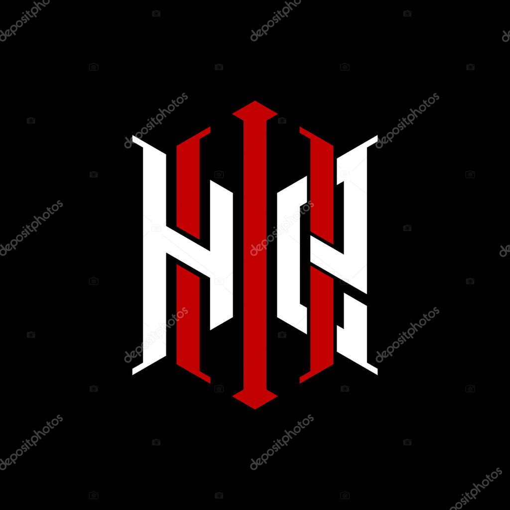 Logo initial monogram with geometric modern rectangle Elegant style design in isolated background, minimalist geometric shape style logo.