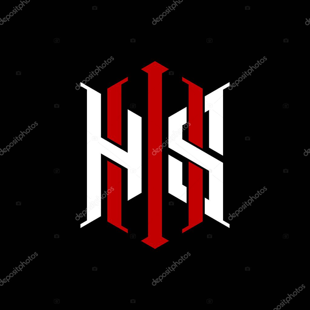 Logo initial monogram with geometric modern rectangle Elegant style design in isolated background, minimalist geometric shape style logo.
