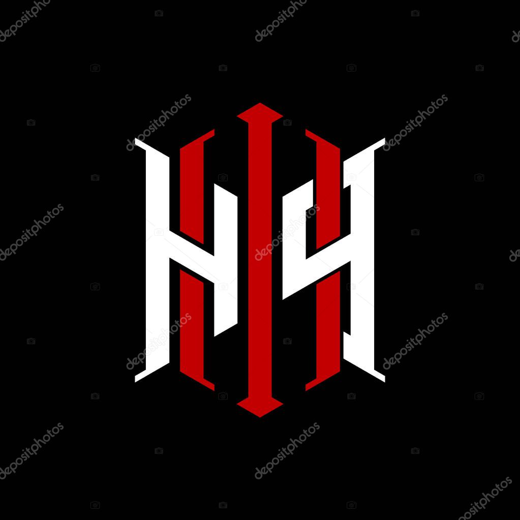 Logo initial monogram with geometric modern rectangle Elegant style design in isolated background, minimalist geometric shape style logo.