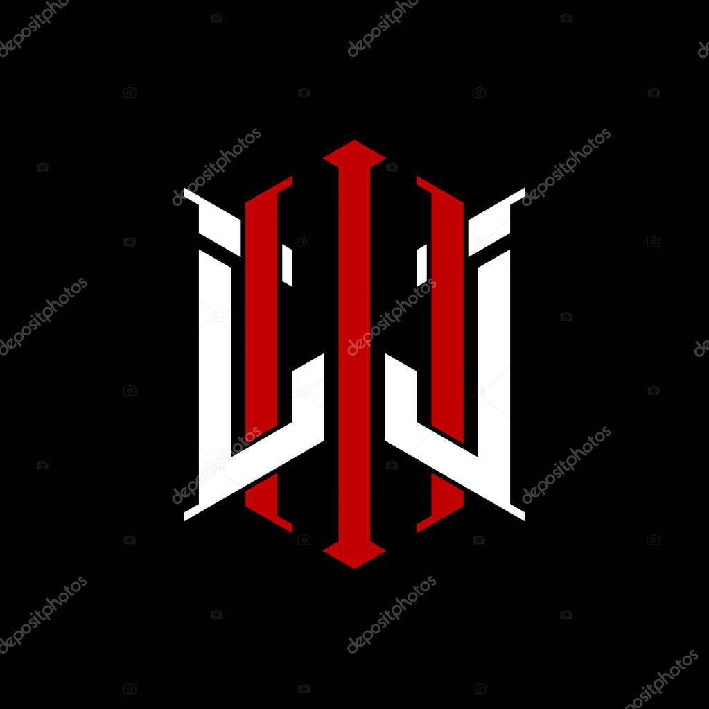 Logo initial monogram with geometric modern rectangle Elegant style design in isolated background, minimalist geometric shape style logo.