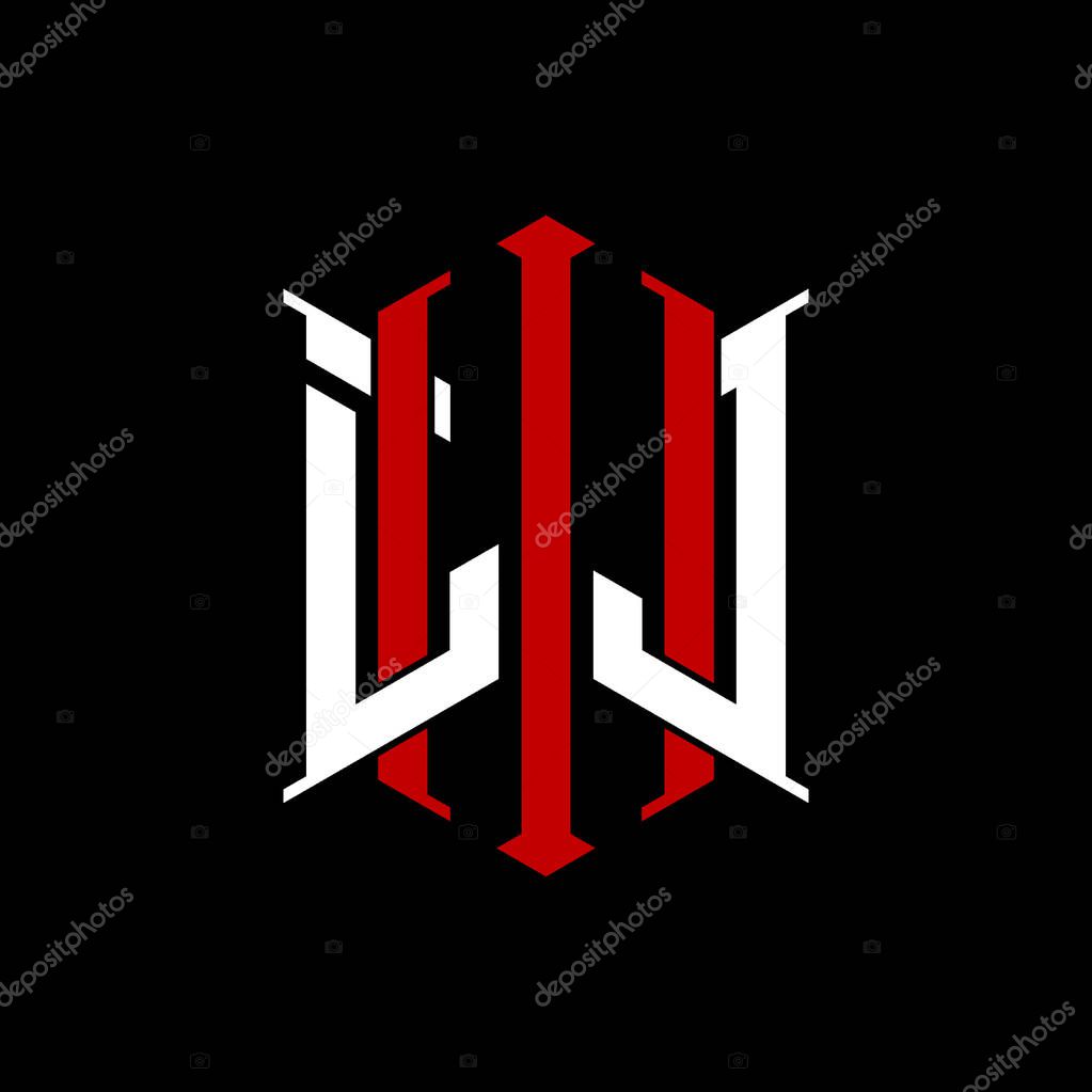 Logo initial monogram with geometric modern rectangle Elegant style design in isolated background, minimalist geometric shape style logo.