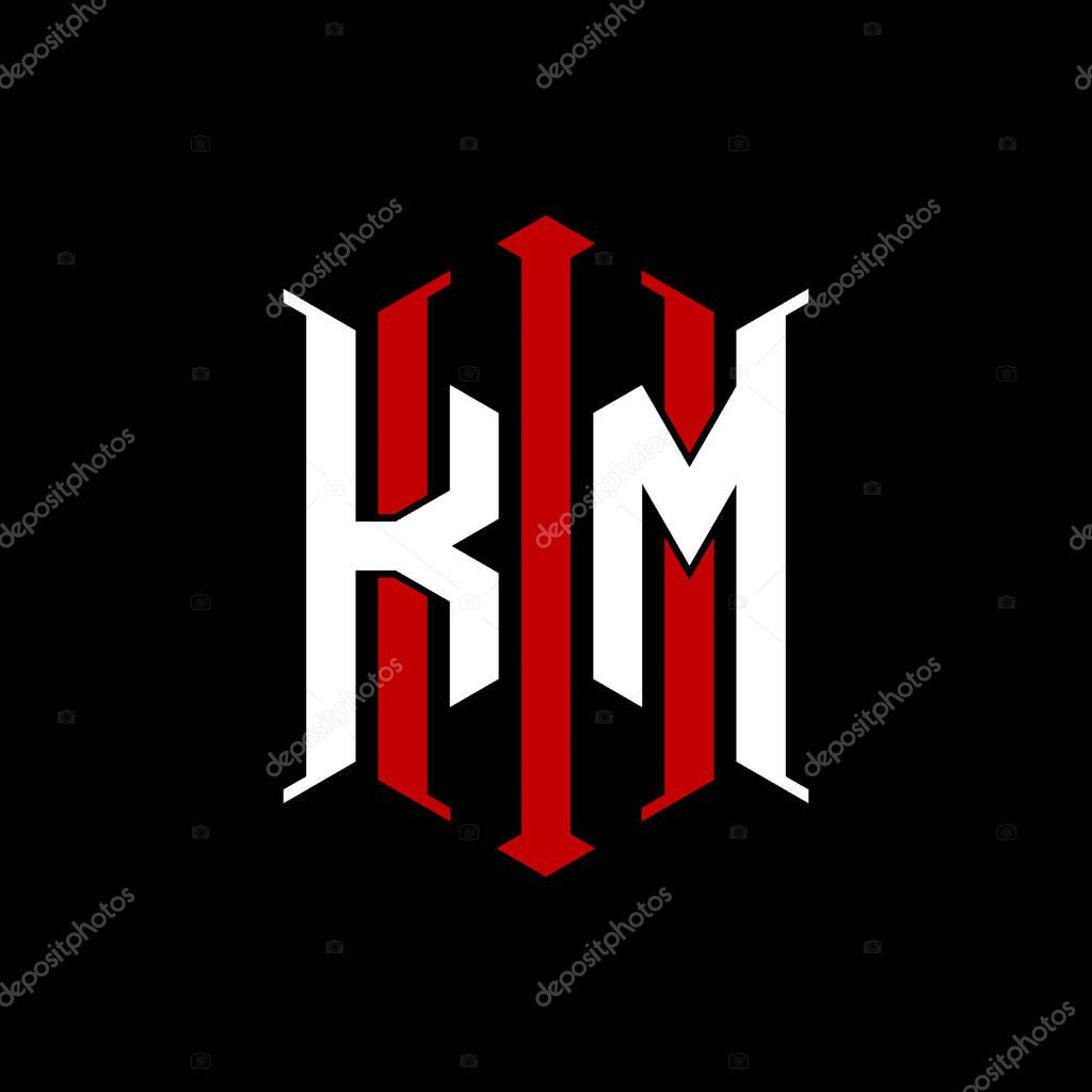 Logo initial monogram with geometric modern rectangle Elegant style design in isolated background, minimalist geometric shape style logo.