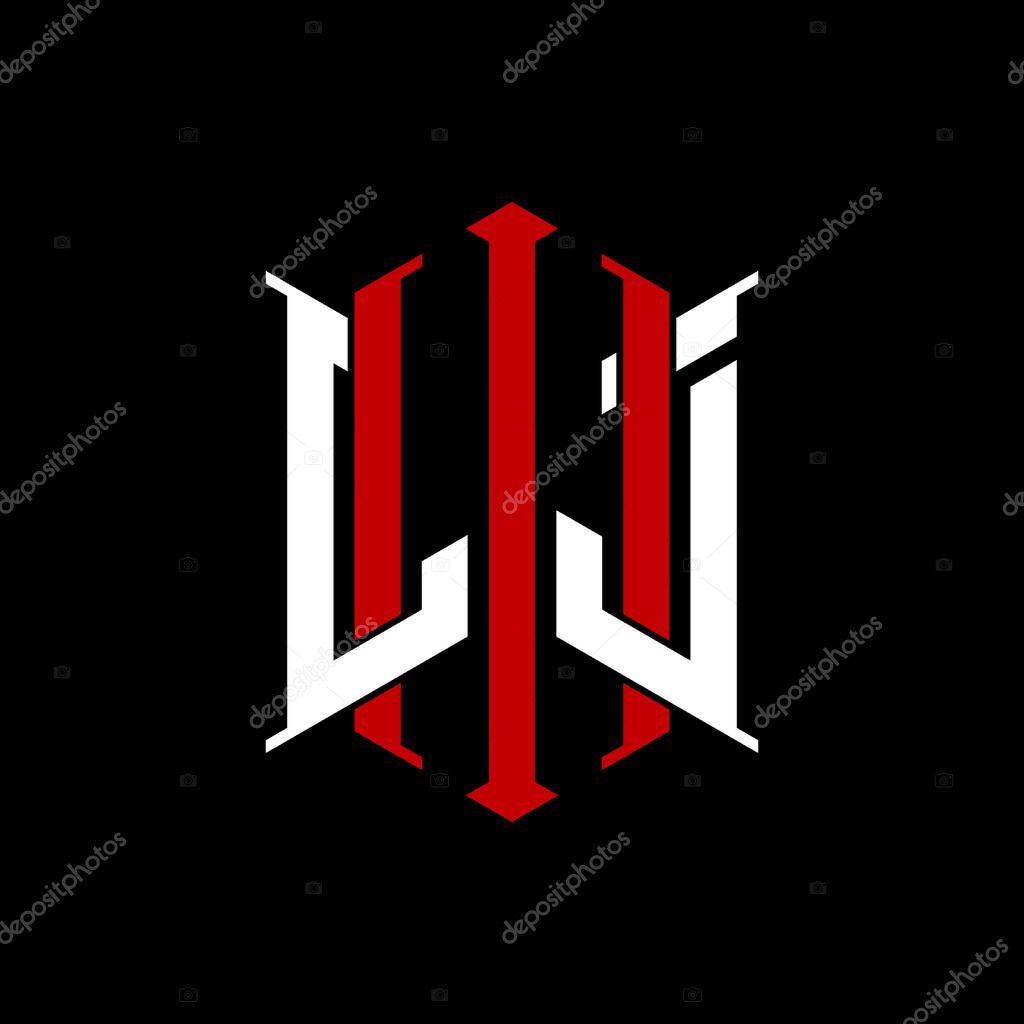 Logo initial monogram with geometric modern rectangle Elegant style design in isolated background, minimalist geometric shape style logo.