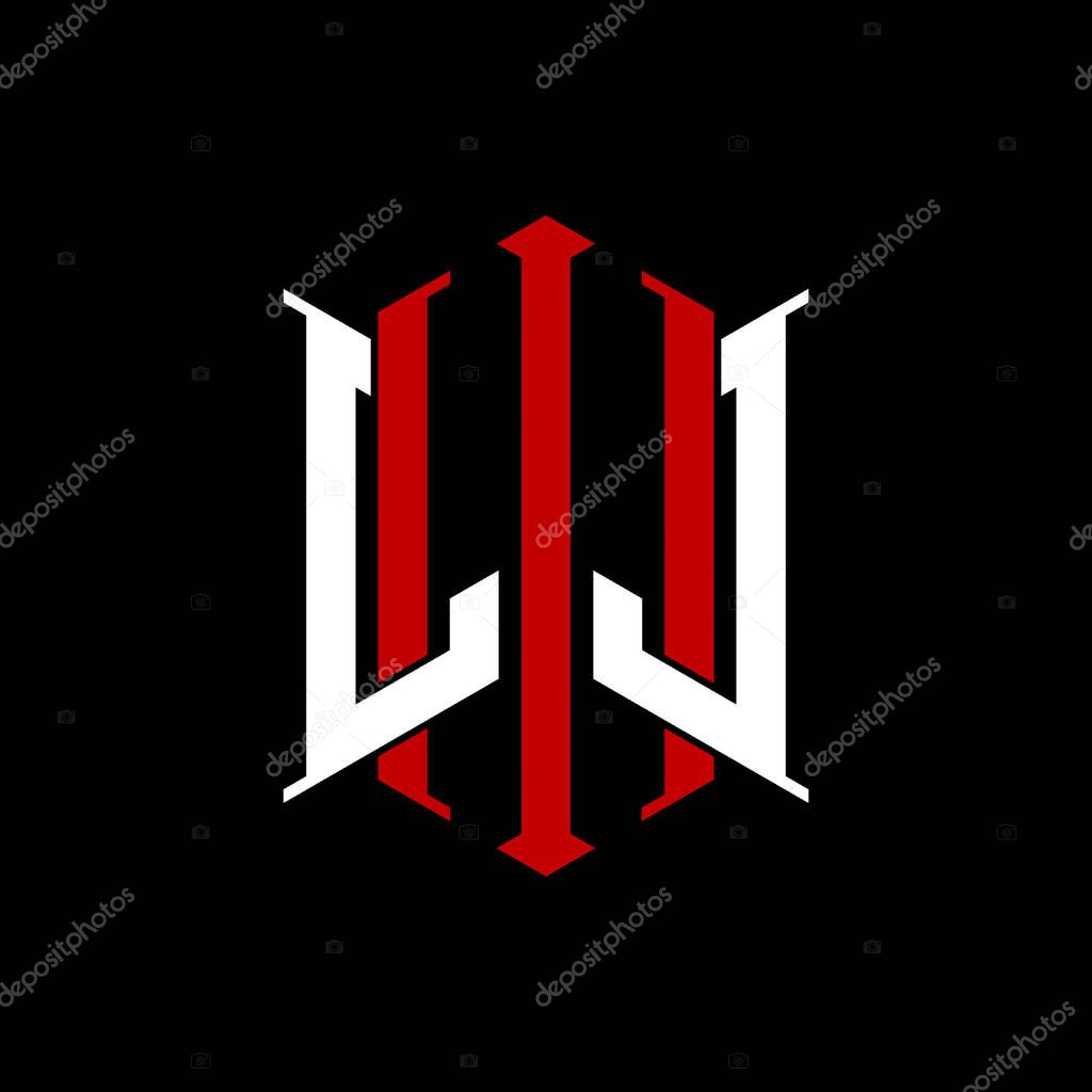 Logo initial monogram with geometric modern rectangle Elegant style design in isolated background, minimalist geometric shape style logo.