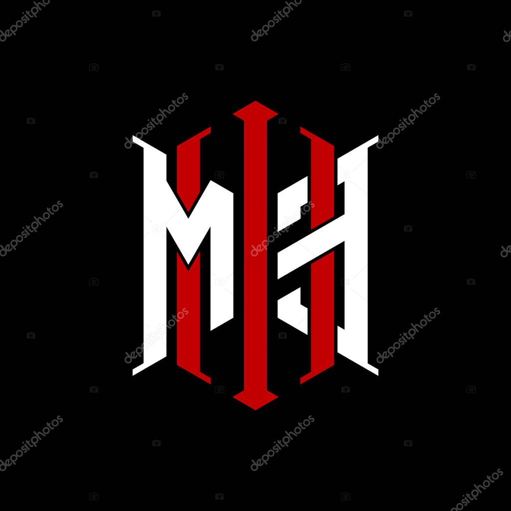 Logo initial monogram with geometric modern rectangle Elegant style design in isolated background, minimalist geometric shape style logo.