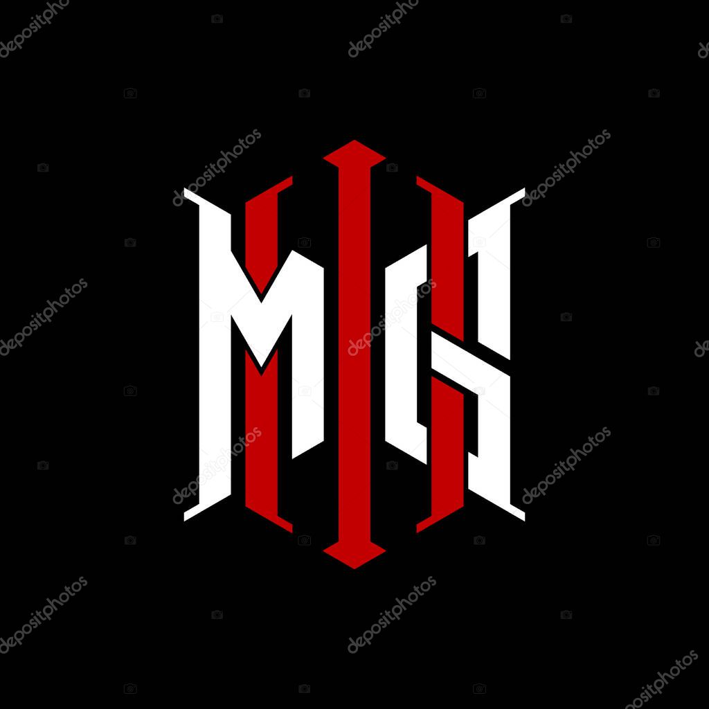 Logo initial monogram with geometric modern rectangle Elegant style design in isolated background, minimalist geometric shape style logo.
