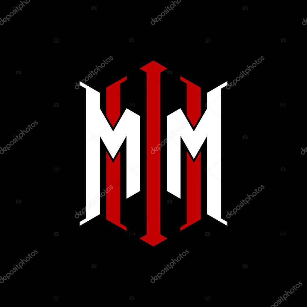 Logo initial monogram with geometric modern rectangle Elegant style design in isolated background, minimalist geometric shape style logo.