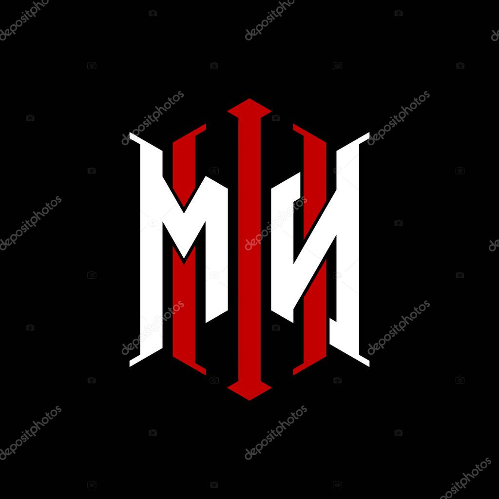 Logo initial monogram with geometric modern rectangle Elegant style design in isolated background, minimalist geometric shape style logo.