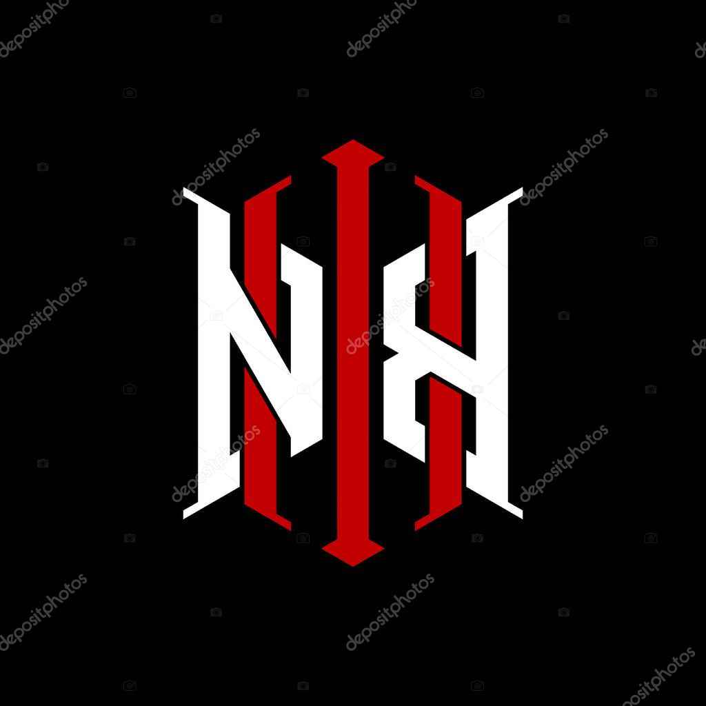 Logo initial monogram with geometric modern rectangle Elegant style design in isolated background, minimalist geometric shape style logo.