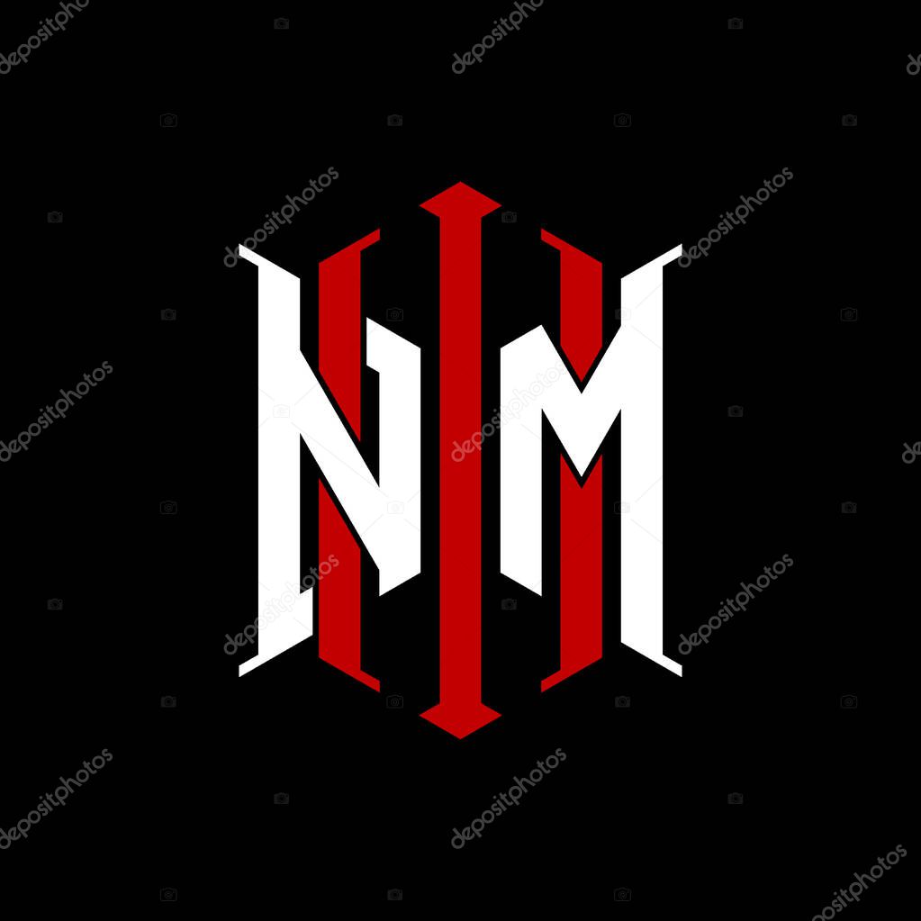 Logo initial monogram with geometric modern rectangle Elegant style design in isolated background, minimalist geometric shape style logo.
