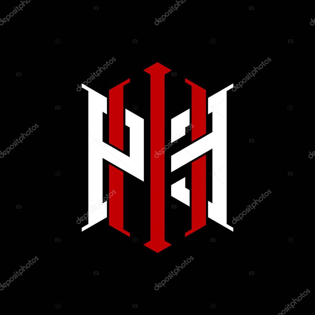 Logo initial monogram with geometric modern rectangle Elegant style design in isolated background, minimalist geometric shape style logo.
