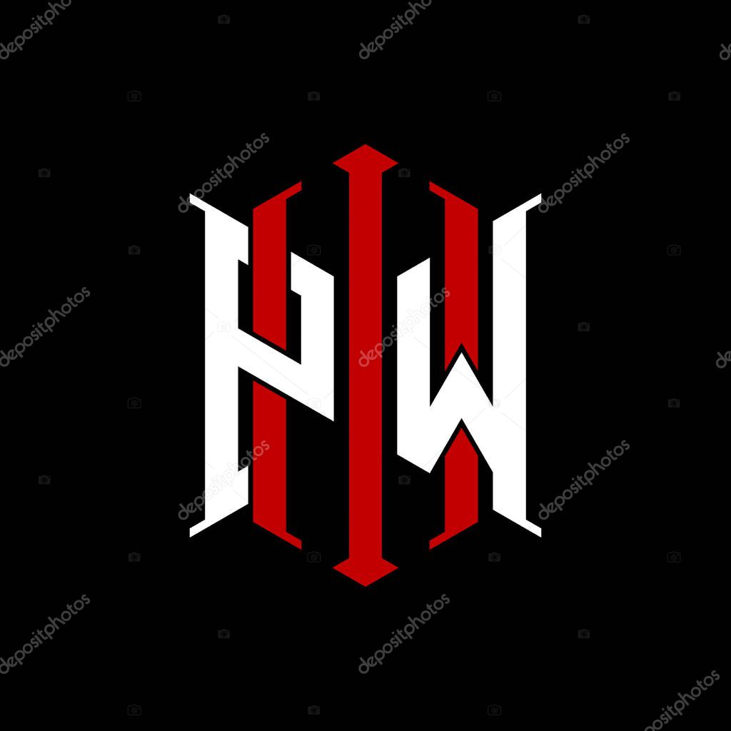 Logo initial monogram with geometric modern rectangle Elegant style design in isolated background, minimalist geometric shape style logo.