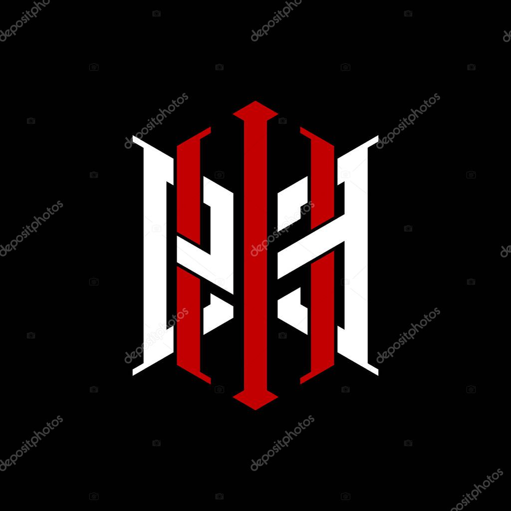 Logo initial monogram with geometric modern rectangle Elegant style design in isolated background, minimalist geometric shape style logo.